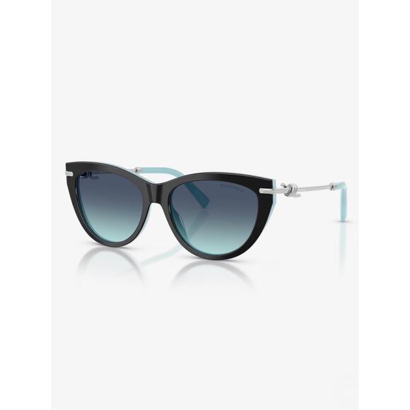 New TIFFANY & CO TF4253 80559S Black Cat-Eye Gradient Lens Sunglasses Authentic main image 7